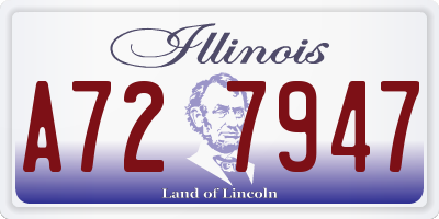 IL license plate A727947