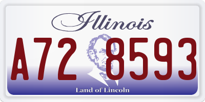 IL license plate A728593