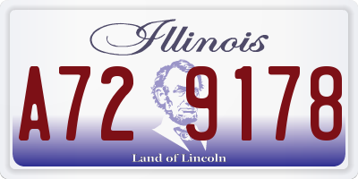 IL license plate A729178