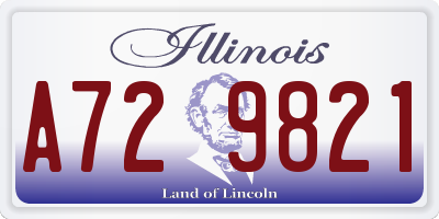 IL license plate A729821