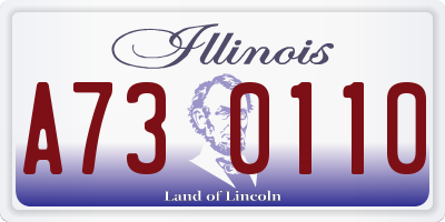 IL license plate A730110
