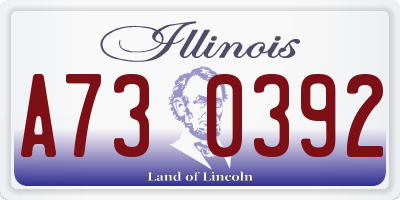 IL license plate A730392
