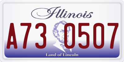 IL license plate A730507