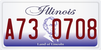 IL license plate A730708