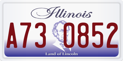 IL license plate A730852