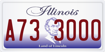IL license plate A733000