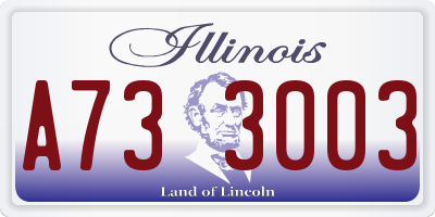 IL license plate A733003