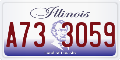 IL license plate A733059