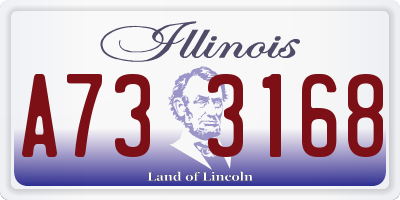 IL license plate A733168
