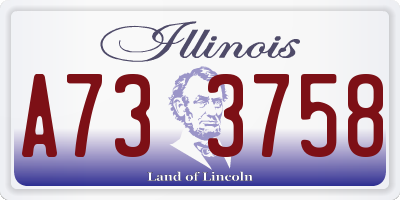 IL license plate A733758
