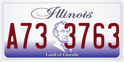IL license plate A733763