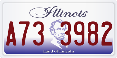 IL license plate A733982
