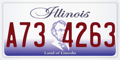 IL license plate A734263