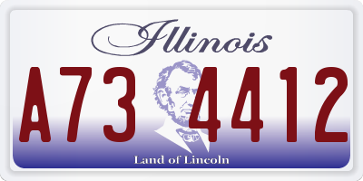 IL license plate A734412