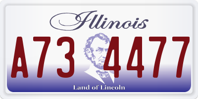 IL license plate A734477