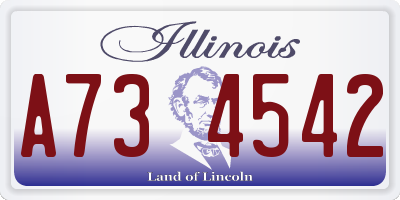 IL license plate A734542