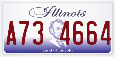 IL license plate A734664