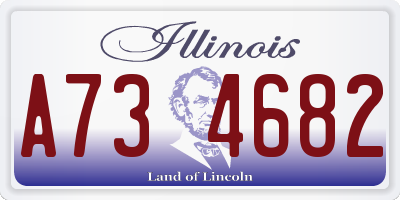 IL license plate A734682