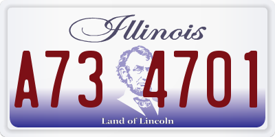 IL license plate A734701
