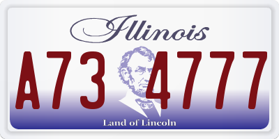 IL license plate A734777
