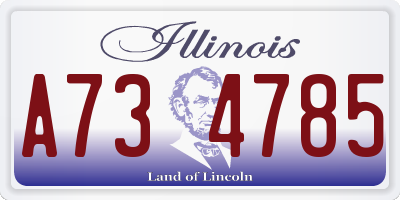 IL license plate A734785