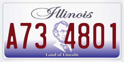 IL license plate A734801