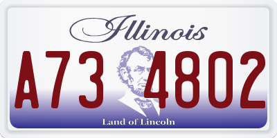IL license plate A734802