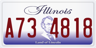 IL license plate A734818