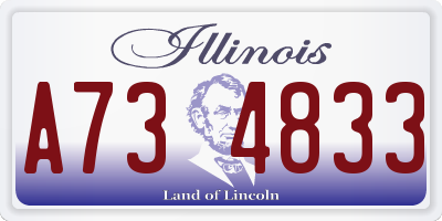 IL license plate A734833