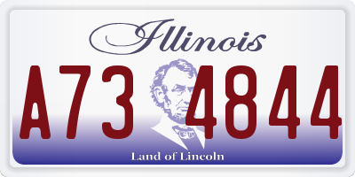 IL license plate A734844