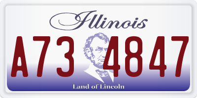 IL license plate A734847