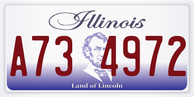 IL license plate A734972