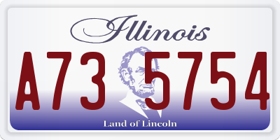 IL license plate A735754