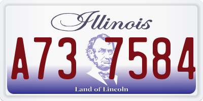 IL license plate A737584