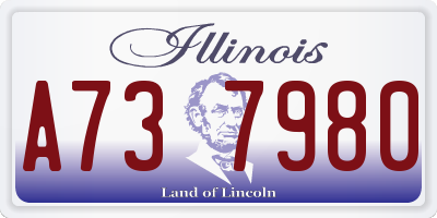 IL license plate A737980