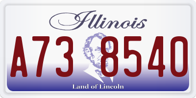 IL license plate A738540