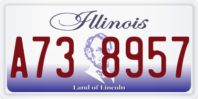 IL license plate A738957