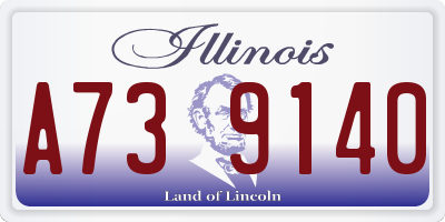 IL license plate A739140