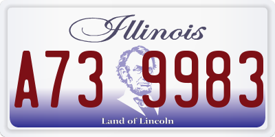 IL license plate A739983