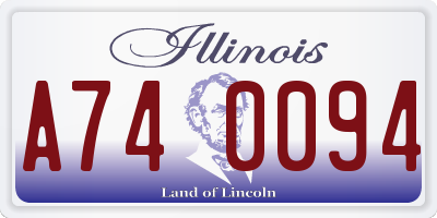 IL license plate A740094