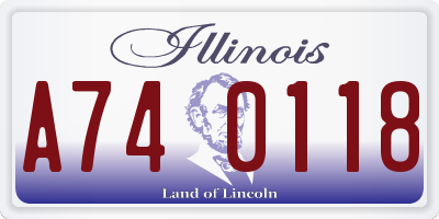 IL license plate A740118