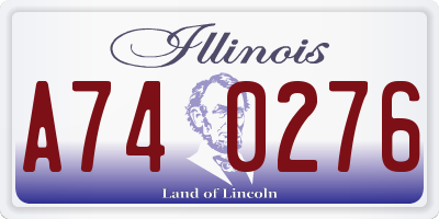 IL license plate A740276