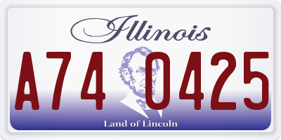 IL license plate A740425