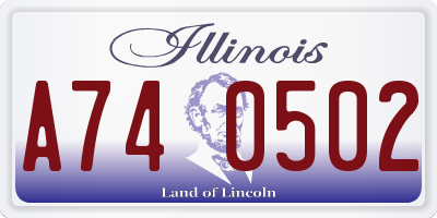 IL license plate A740502
