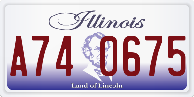 IL license plate A740675