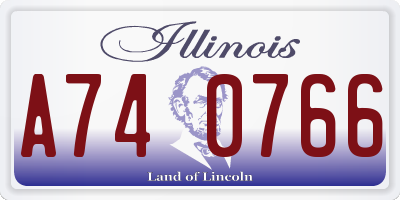 IL license plate A740766