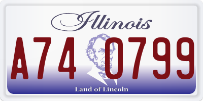IL license plate A740799