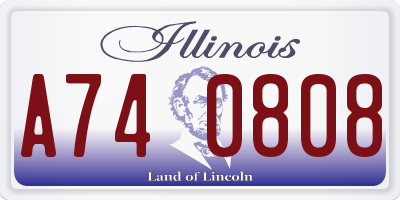 IL license plate A740808