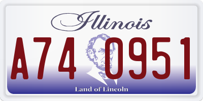 IL license plate A740951