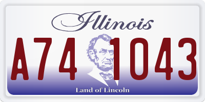 IL license plate A741043